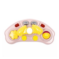 Dětské chodítko Baby Mix s volantem a silikonovými kolečky růžové (Zánovní)