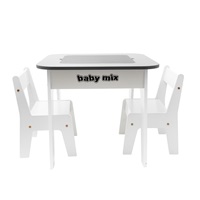 Dětský stůl a židle Baby Mix Leaf Grey (poškozený obal)