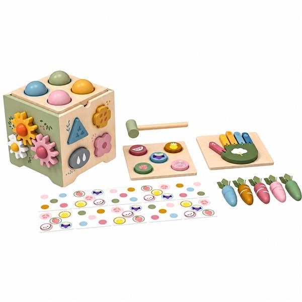 Dřevěné centrum aktivit Montessori Baby Mix