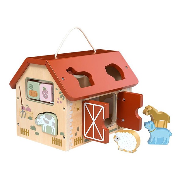 Dřevěný farmářský domeček Montessori Baby Mix