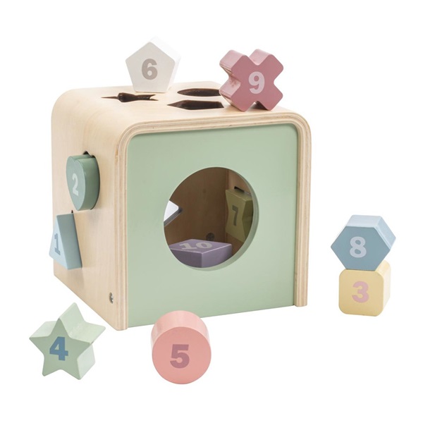 Vkládací kostka s tvary Montessori Baby Mix