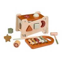 Dřevěná zatloukačka s xylofonem Baby Mix