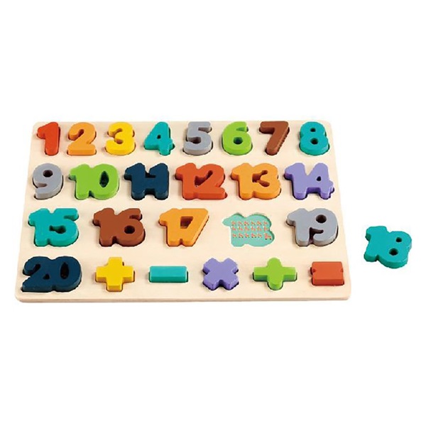 Dřevěné puzzle čísla Baby Mix