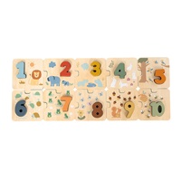 Dřevěné puzzle s čísly pro nejmenší Baby Mix