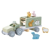 Dřevně nákladní auto Safari s kostkami Baby Mix