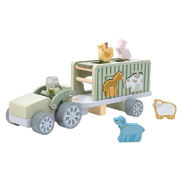 Dřevně nákladní auto Safari s kostkami Baby Mix