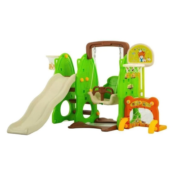 Dětská skluzavka s houpačkou Baby Mix 3v1 zelená (poškozený obal)