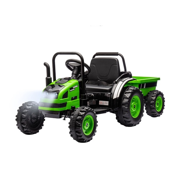 BAZÁREK Elektrický traktor s vlečkou Milly Mally Farmer zelený