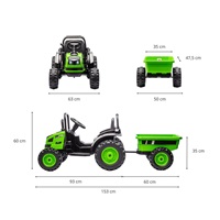 BAZÁREK Elektrický traktor s vlečkou Milly Mally Farmer zelený