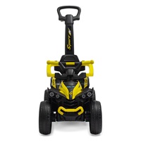 Dětské odrážedlo Baby Mix Mega Prime EVA s vodící tyčí žluté (poškozený obal)
