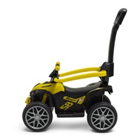 Dětské odrážedlo Baby Mix Mega Prime EVA s vodící tyčí žluté (poškozený obal)