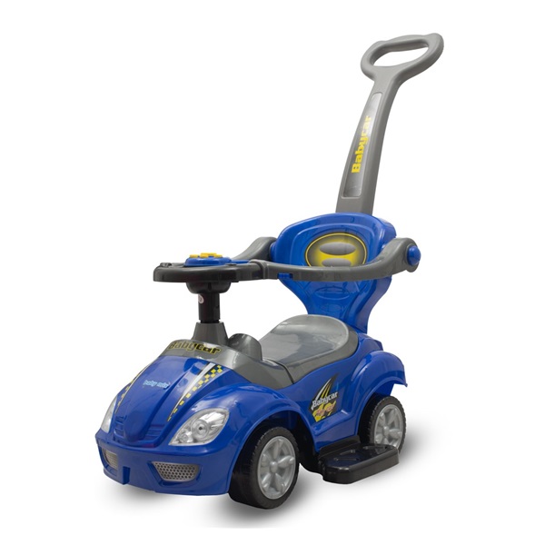 Dětské odrážedlo s vodící tyčí 3v1 Baby Mix Mega Car modré (Poškozený obal)