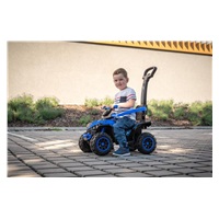 Dětské elektrické odrážedlo Baby Mix Ruggy s vodící tyčí modré (Poškozený obal)