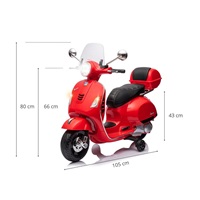 Elektrický skútr Milly Mally Vespa GTS Super red