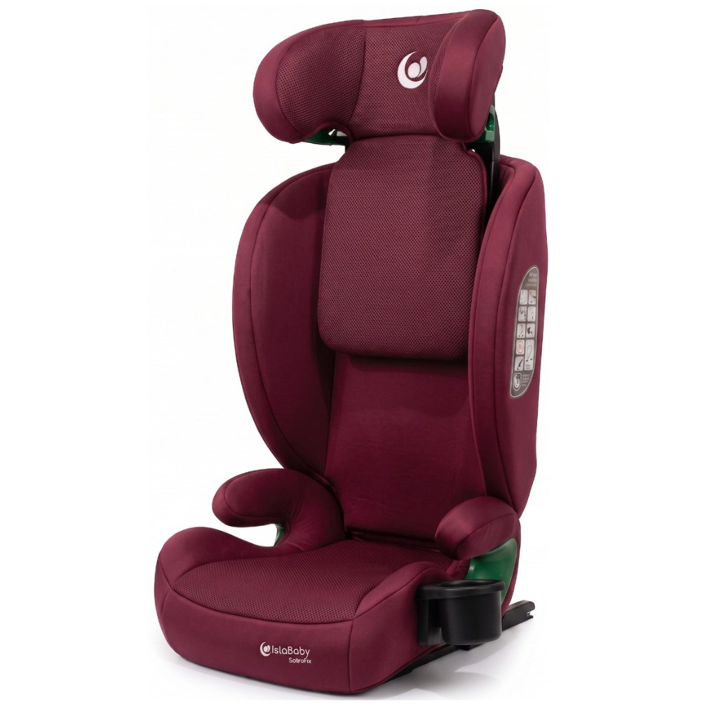 IslaBaby SafiroFix i-Size – autosedačka 100–150 cm, 15–36 kg s ISOFIX | Mesh Burgundy 2026