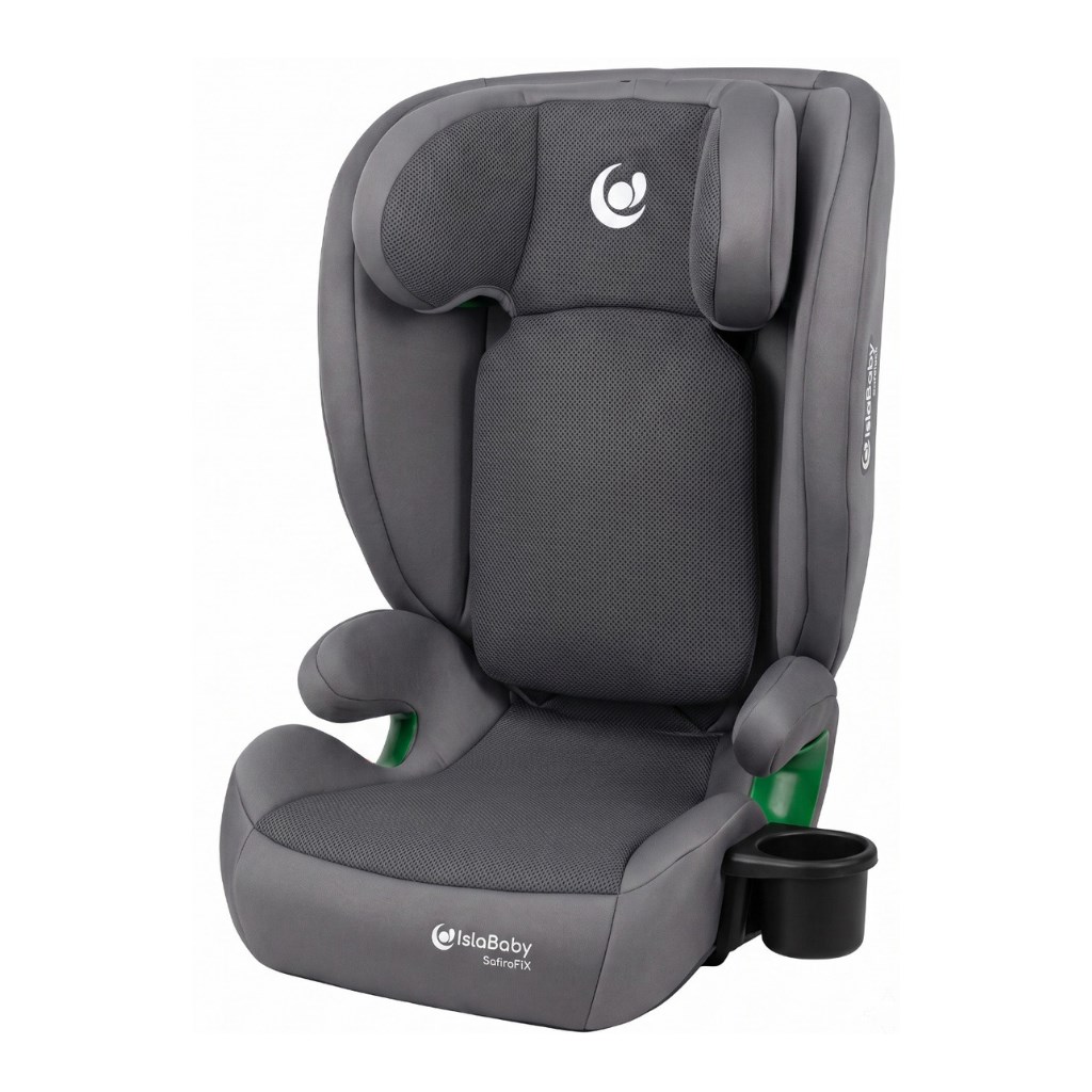 IslaBaby SafiroFix i-Size – autosedačka 100–150 cm, 15–36 kg s ISOFIX | Mesh Grey 2026