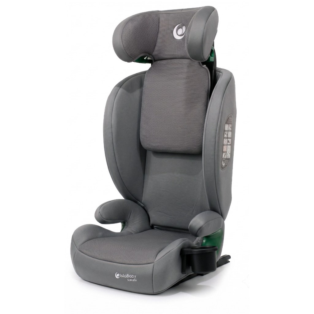 IslaBaby SafiroFix i-Size – autosedačka 100–150 cm, 15–36 kg s ISOFIX | Mesh Grey 2026