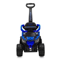 Dětské elektrické odrážedlo Baby Mix Ruggy s vodící tyčí modré