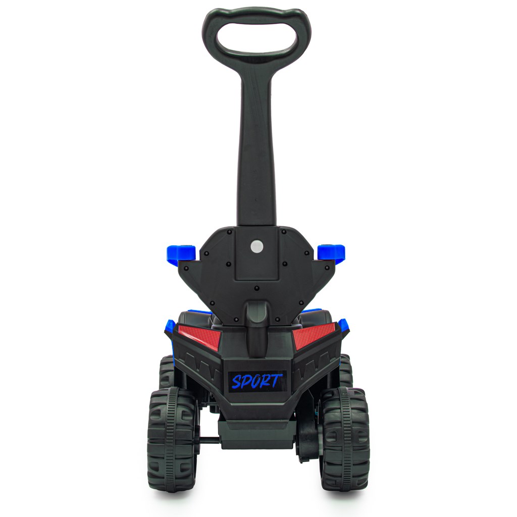 Dětské elektrické odrážedlo Baby Mix Ruggy s vodící tyčí modré