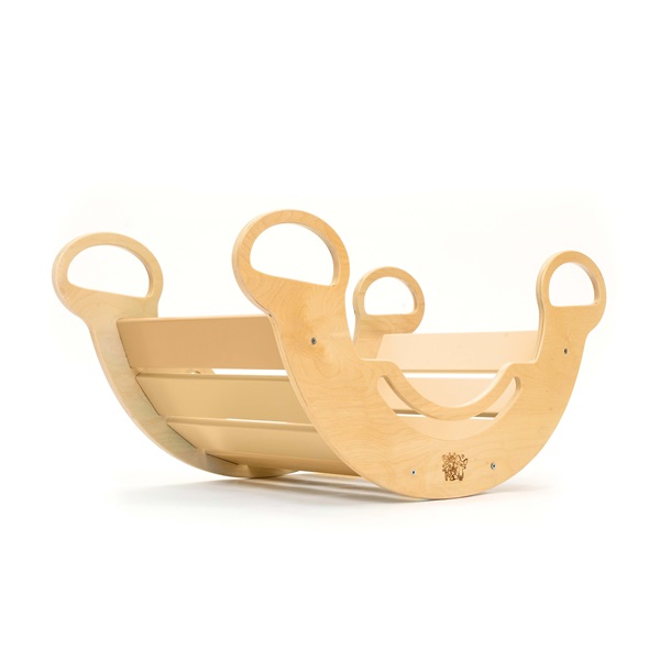 Dřevěná Montessori balanční houpačka přírodní