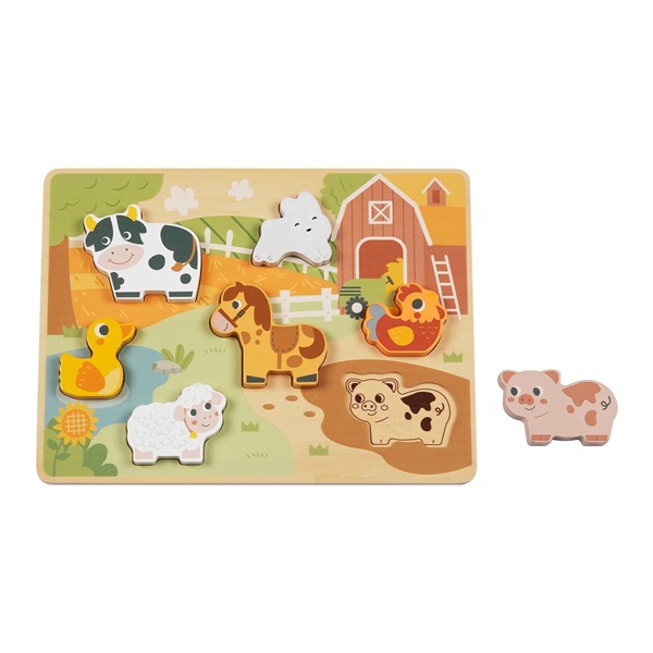 Dřevěné puzzle Farma se zvířátky