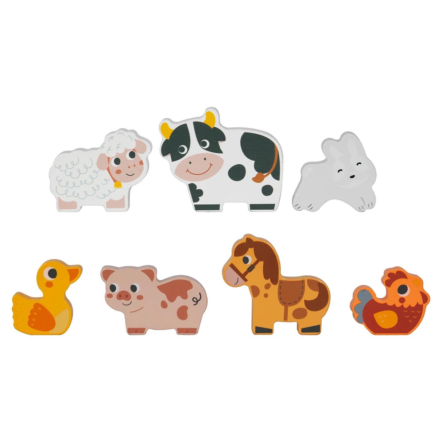 Dřevěné puzzle Farma se zvířátky