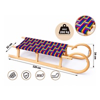 Klasické dřevěné sáňky s provázkem 120 cm BAYO