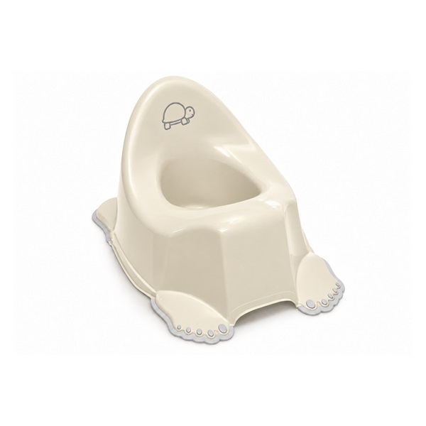 Hrající dětský nočník protiskluzový Turtle light beige