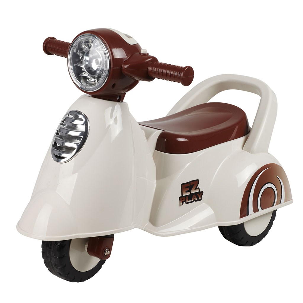 Dětské odrážedlo motorka se zvukem Baby Mix Scooter bílé - 1