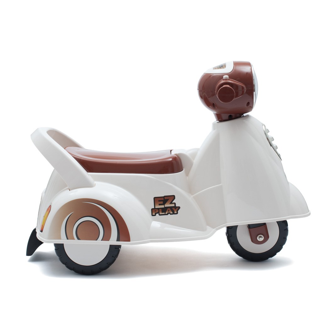 Dětské odrážedlo motorka se zvukem Baby Mix Scooter bílé - 1