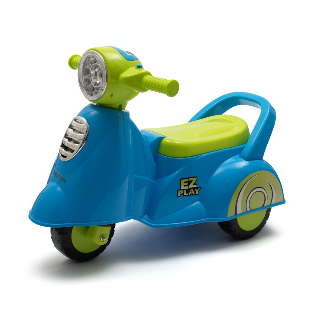 Dětské odrážedlo motorka se zvukem Baby Mix Scooter modré - 14