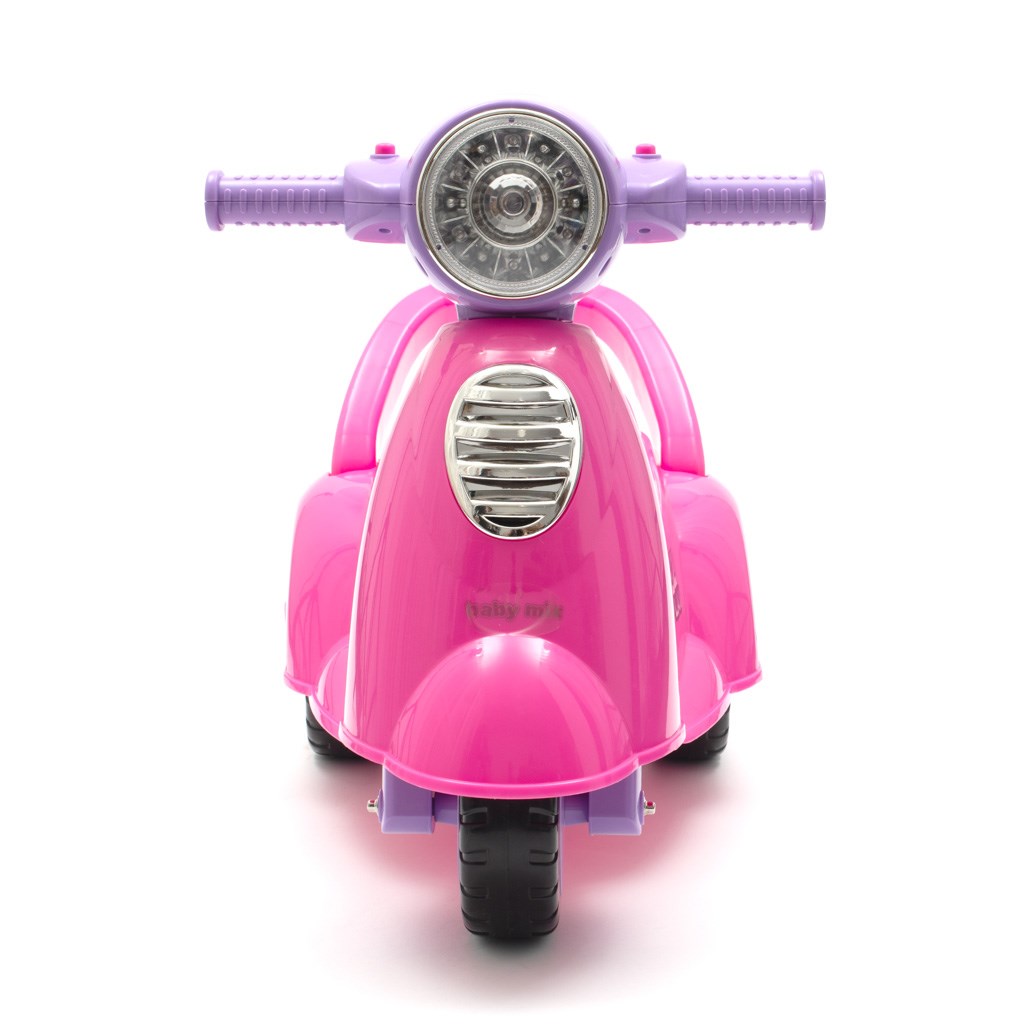 Dětské odrážedlo motorka se zvukem Baby Mix Scooter růžové - 3
