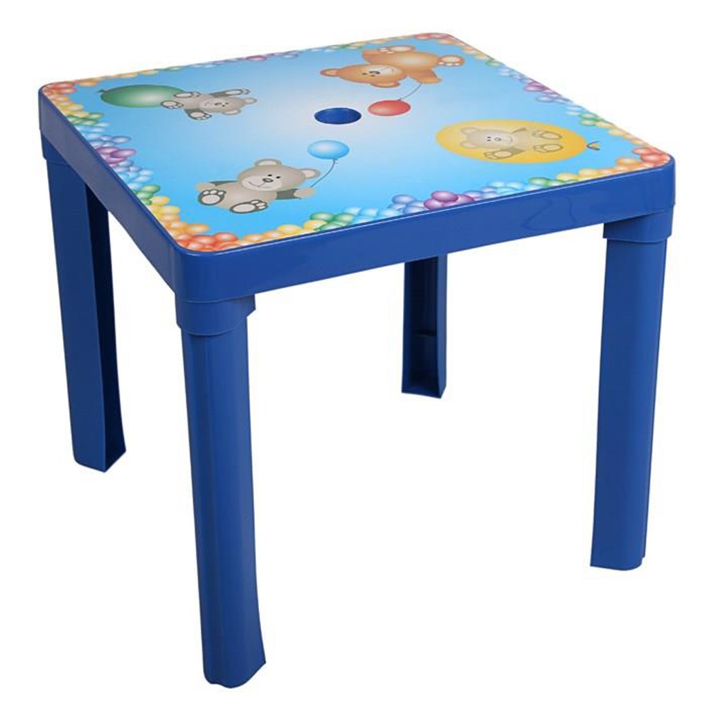 Dětský zahradní nábytek – Plastový stůl modrý - 1