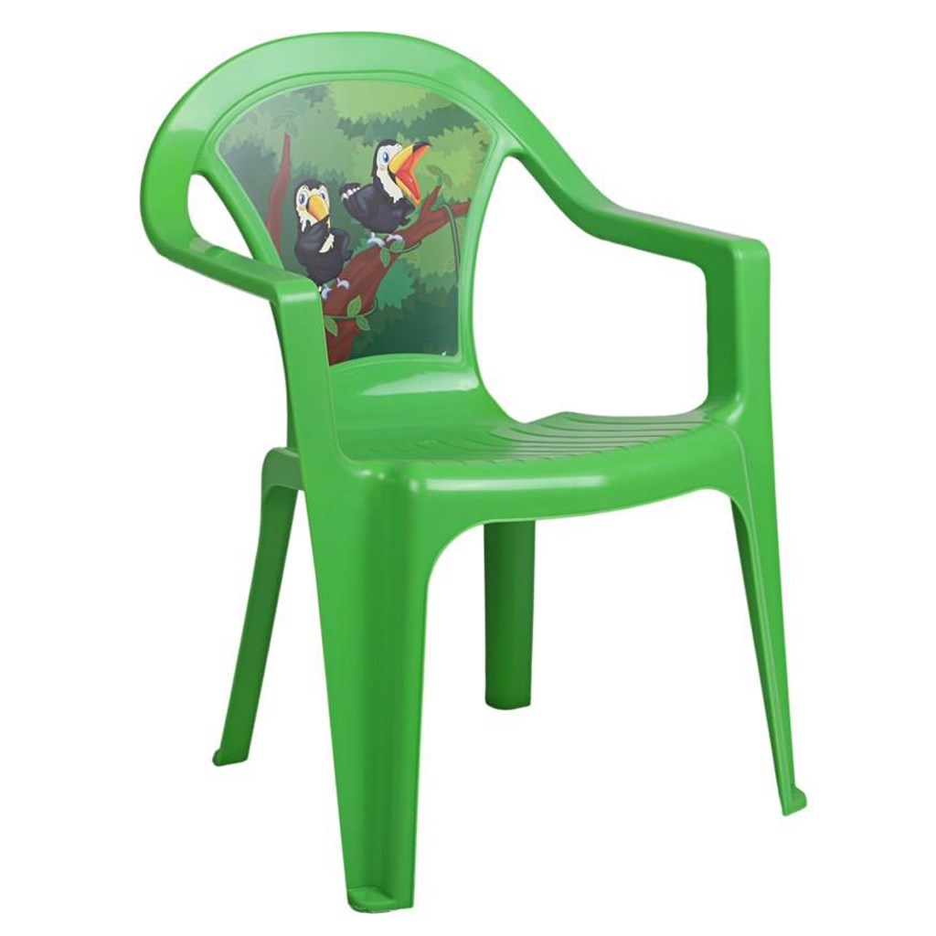 Dětský zahradní nábytek – Plastová židle zelená - 1