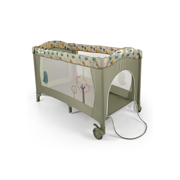 Cestovní postýlka Milly Mally Mirage grey bird