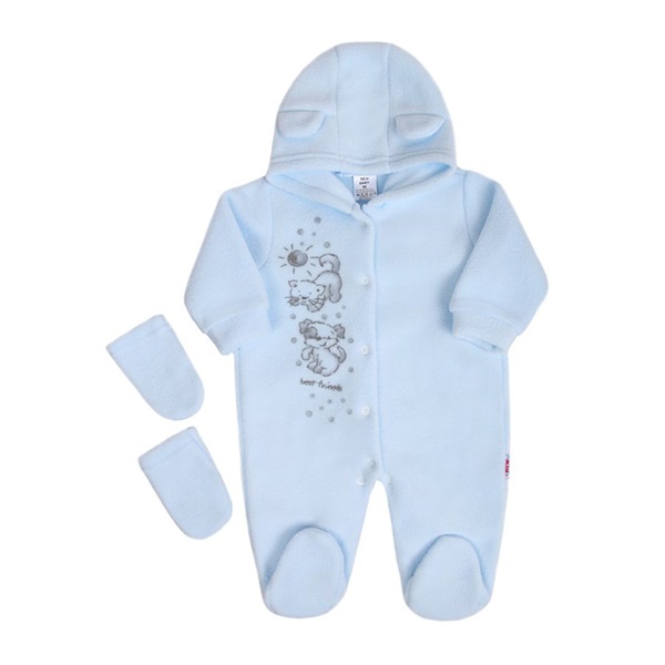 Fleecový overal New Baby Kamarádi modrý